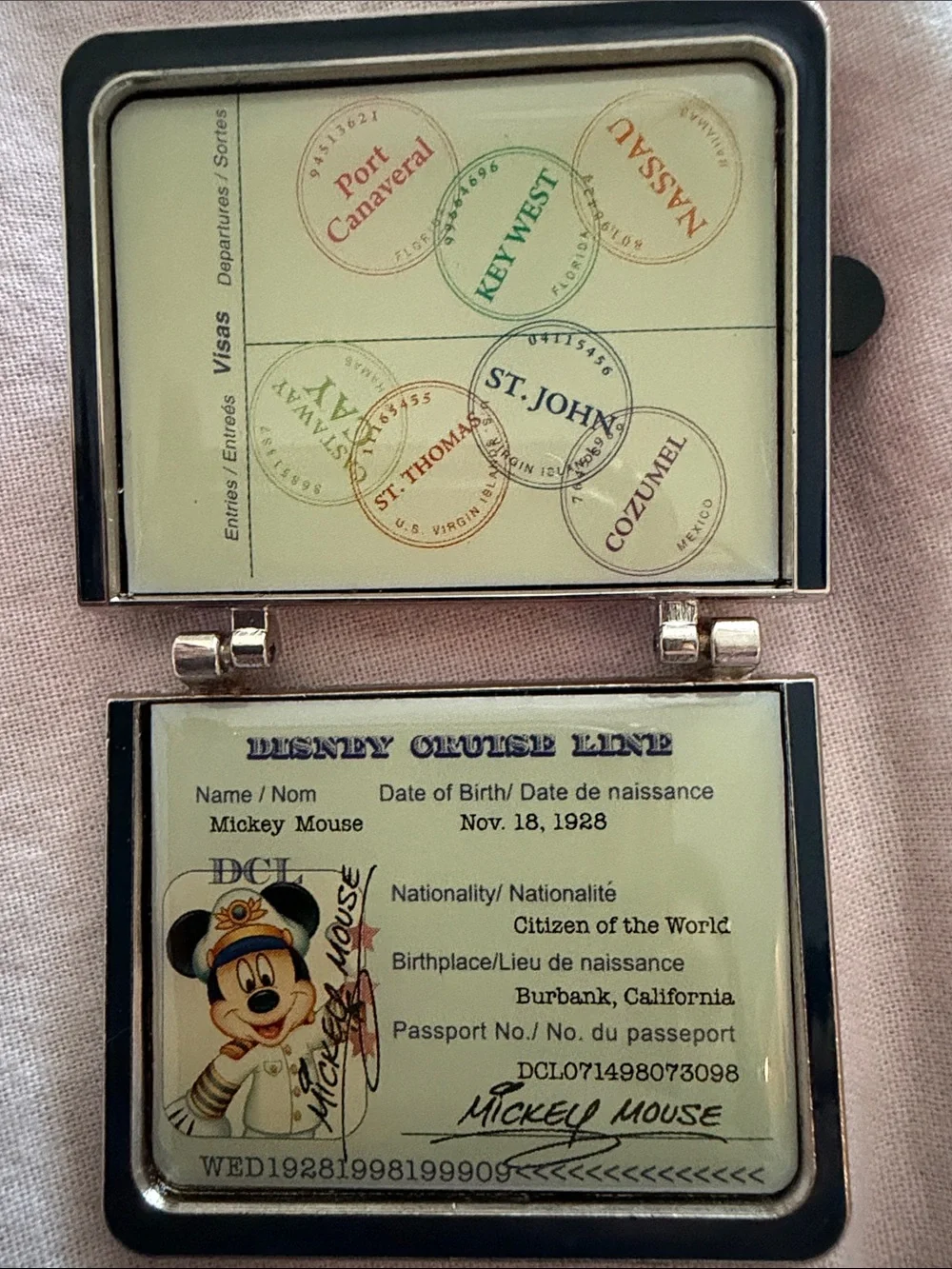 Disney Cruise Line Navy Passport Pin